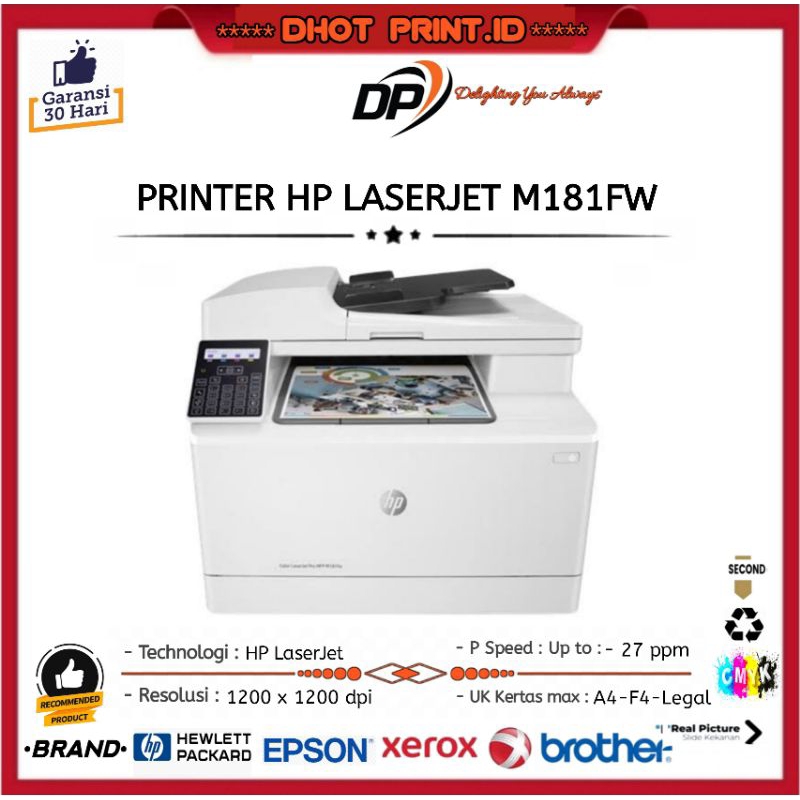 Printer Hp LaserJet Color M181Fw Print Scan Copy Fax