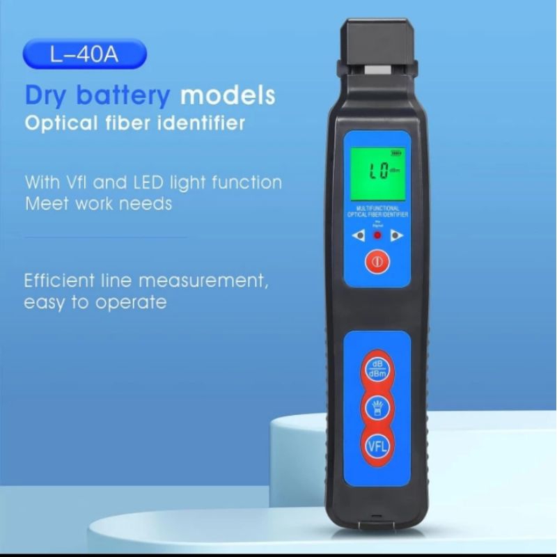 OPTICAL FIBER IDENTIFIER AUA-40 VISUAL FAULT LOCATOR 10 MW MODEL DRY BATTERY
