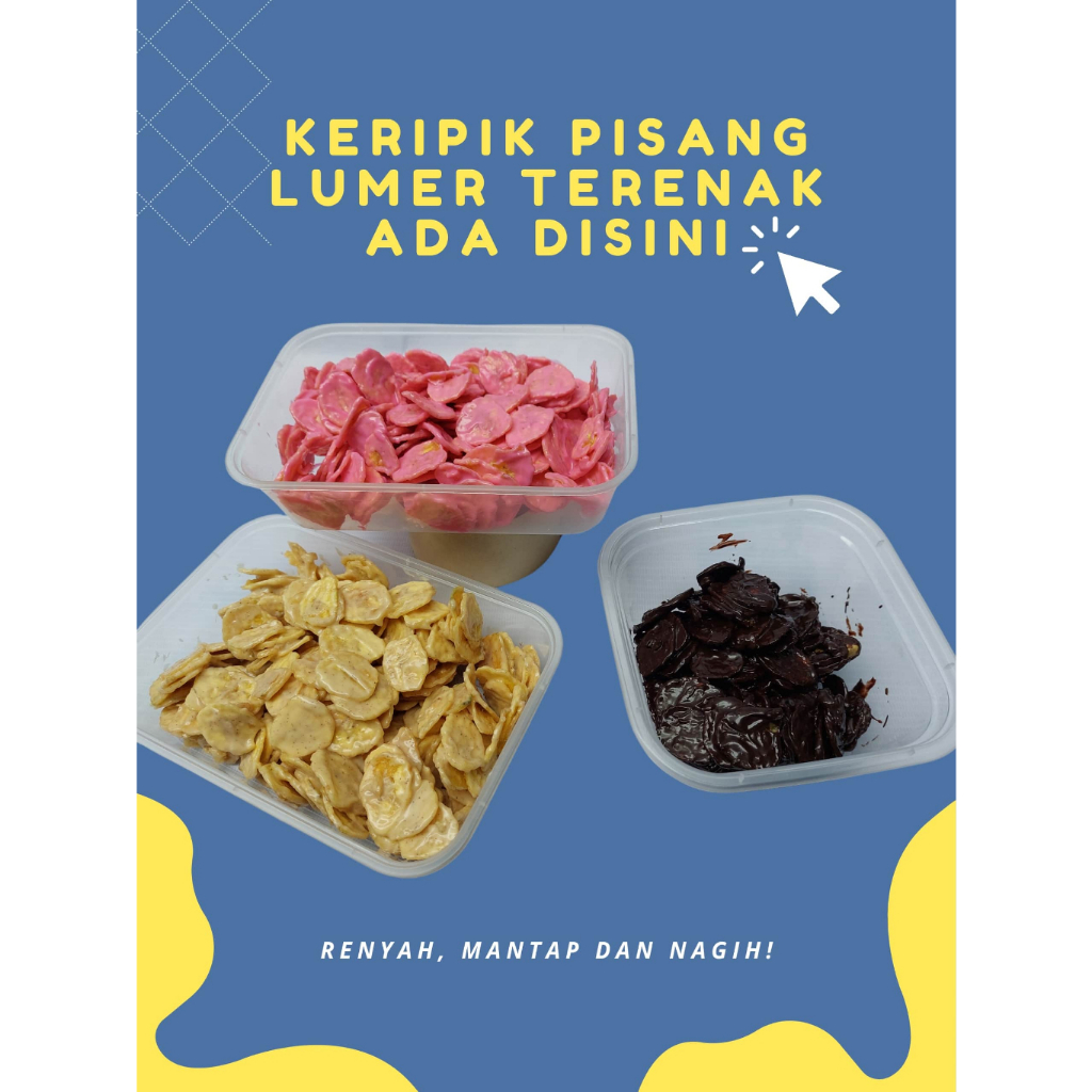 

Keripik pisang cokelat lumer berat 170gr