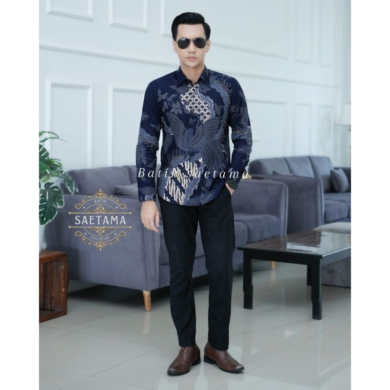 Batik katun pria terbaru SLIMFIT ARTHAYASA berlapis furing Erow
