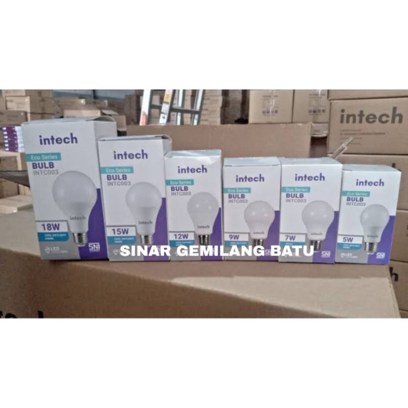 Lampu led INTECH 5w - 18w bergaransi 1 tahun SUPER TERANG