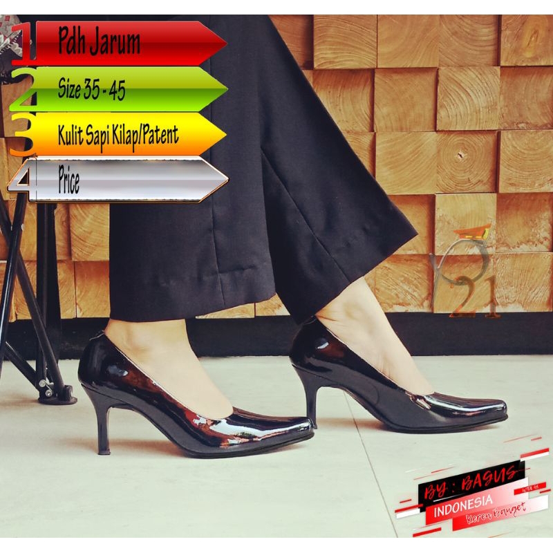 P21 Pdh Hak Jarum 7 cm / Sepatu Kerja Wanita