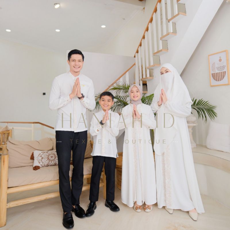 PREORDER Set Family Etnic Series - Snow White  | Sarimbit Series | Sarimbit Lebaran | Sarimbit Coupl