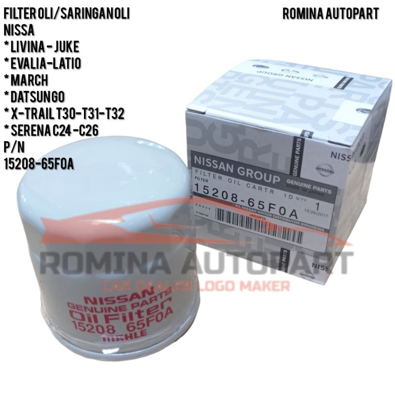 FILTER OLI/OIL FILTER NISSAN SERENA C24 | SERENA C25 | SERENA C26 ORIGINAL 1PC