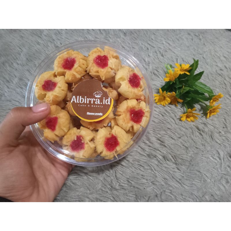 

KUE THUMBPRINT STROBERY kue kering lebaran kemasan 250 gr