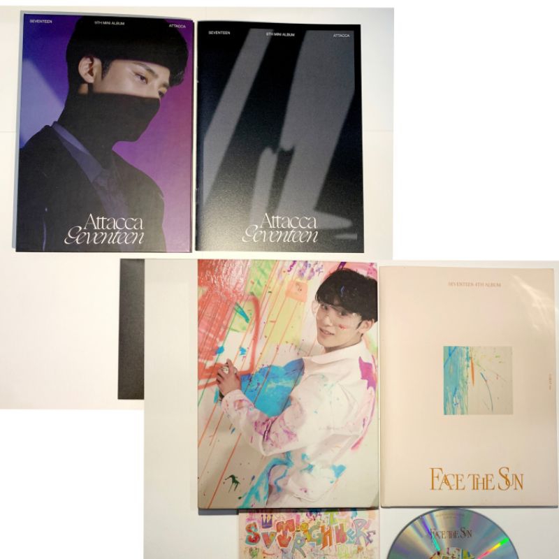 ALBUM ONLY/BINDER MINGYU ATTACCA & FACE THE SUN FTS CARVER (CARAT VERSION) SEVENTEEN SVT