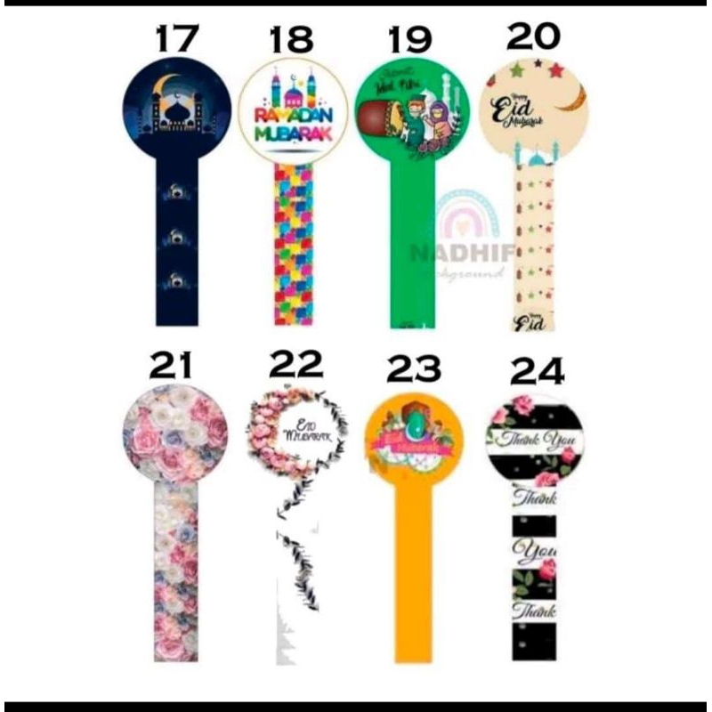 STIKER TOPLES / LOGO STIKER KUE KERING /harga 12pcs