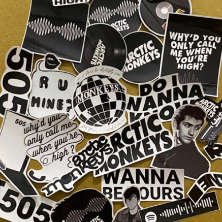 

Artic Monkeys Sticker Pack isi 15-25pcs stiker vinyl glossy /stikertumblr/stikerband/stikermurah