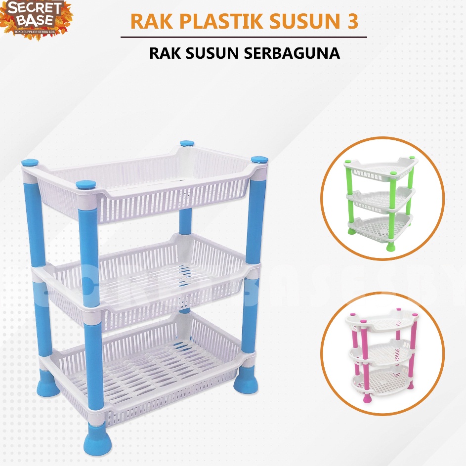 Toko Spesial RAK TINGKAT 3 SUSUN  Rak Mini  Rak Bumbu  Rak Kosmetik Rak Plastik
