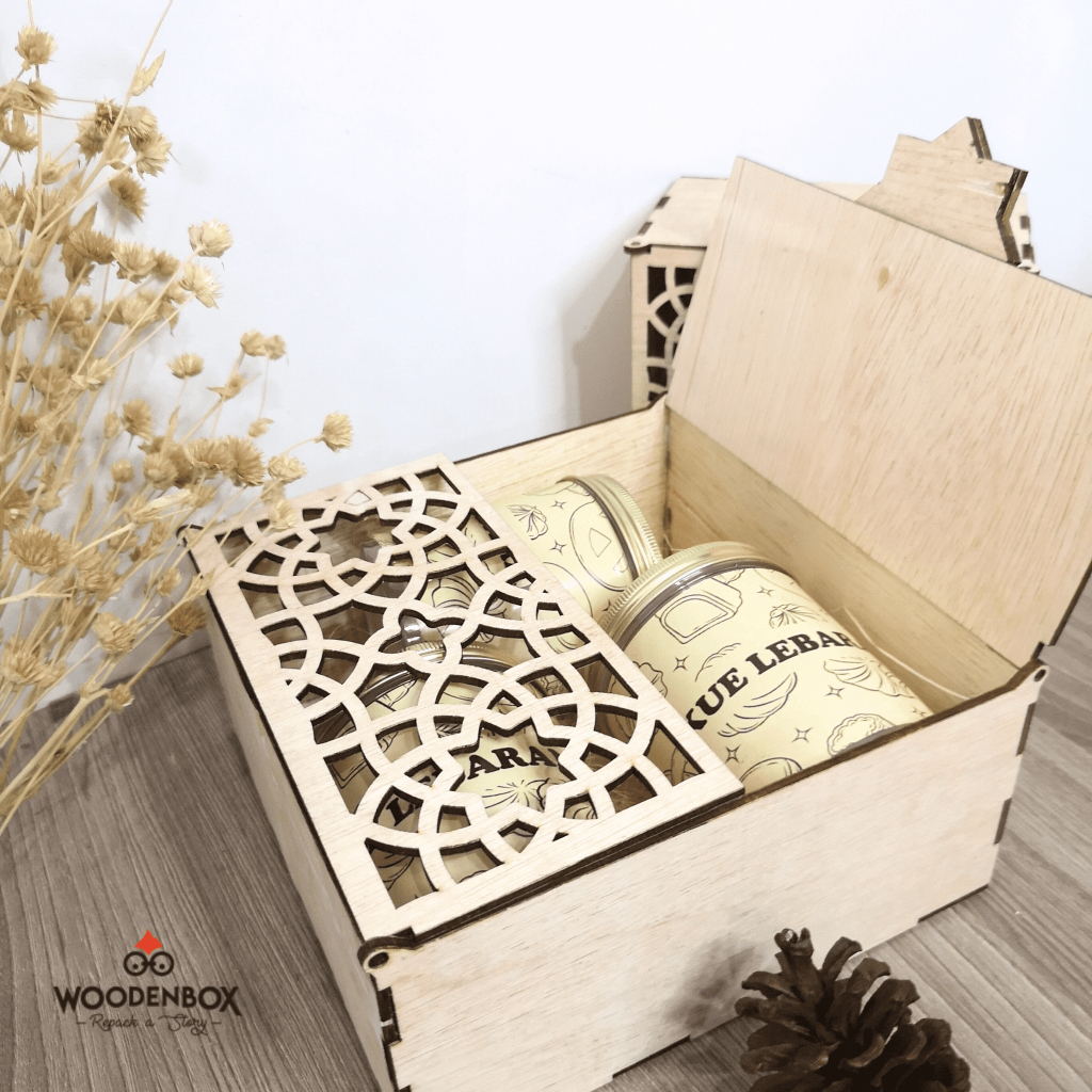 

Box Hadiah Kayu Premium Lebaran Model Buku