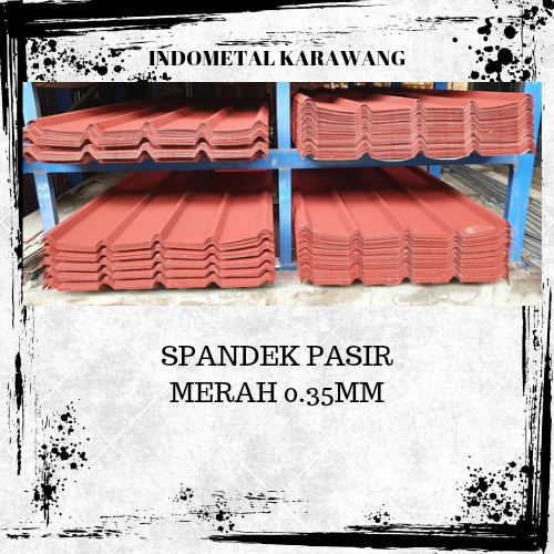 ATAP SPANDEK PASIR MERAH 0,35MM