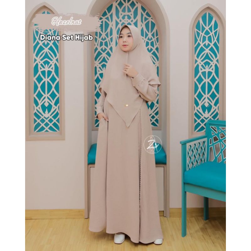 GAMIS DIANA SET SYAR'I BY ZR/ GAMIS ZR TERBARU/ GAMIS ORIGINAL ZR