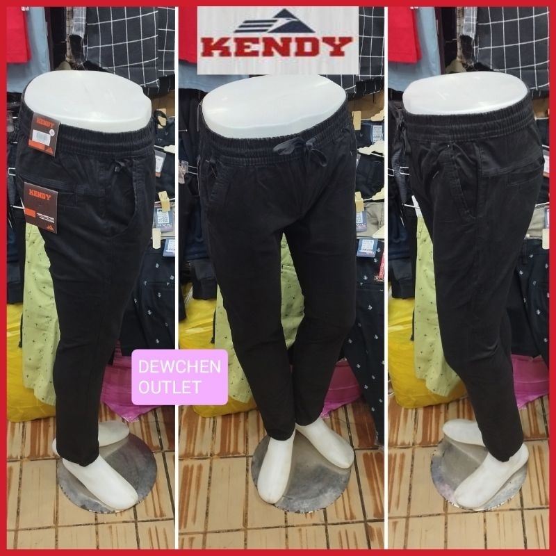 KENDY CELANA PANJANG KATUN STRETCH PRIA PINGGANG KARET