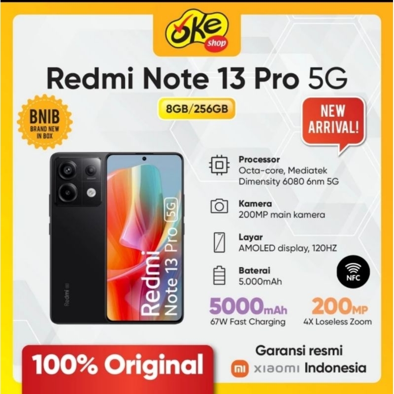 Xiaomi Redmi 13 Pro 5G ( Ram 8/256GB )-GaransiResmi-