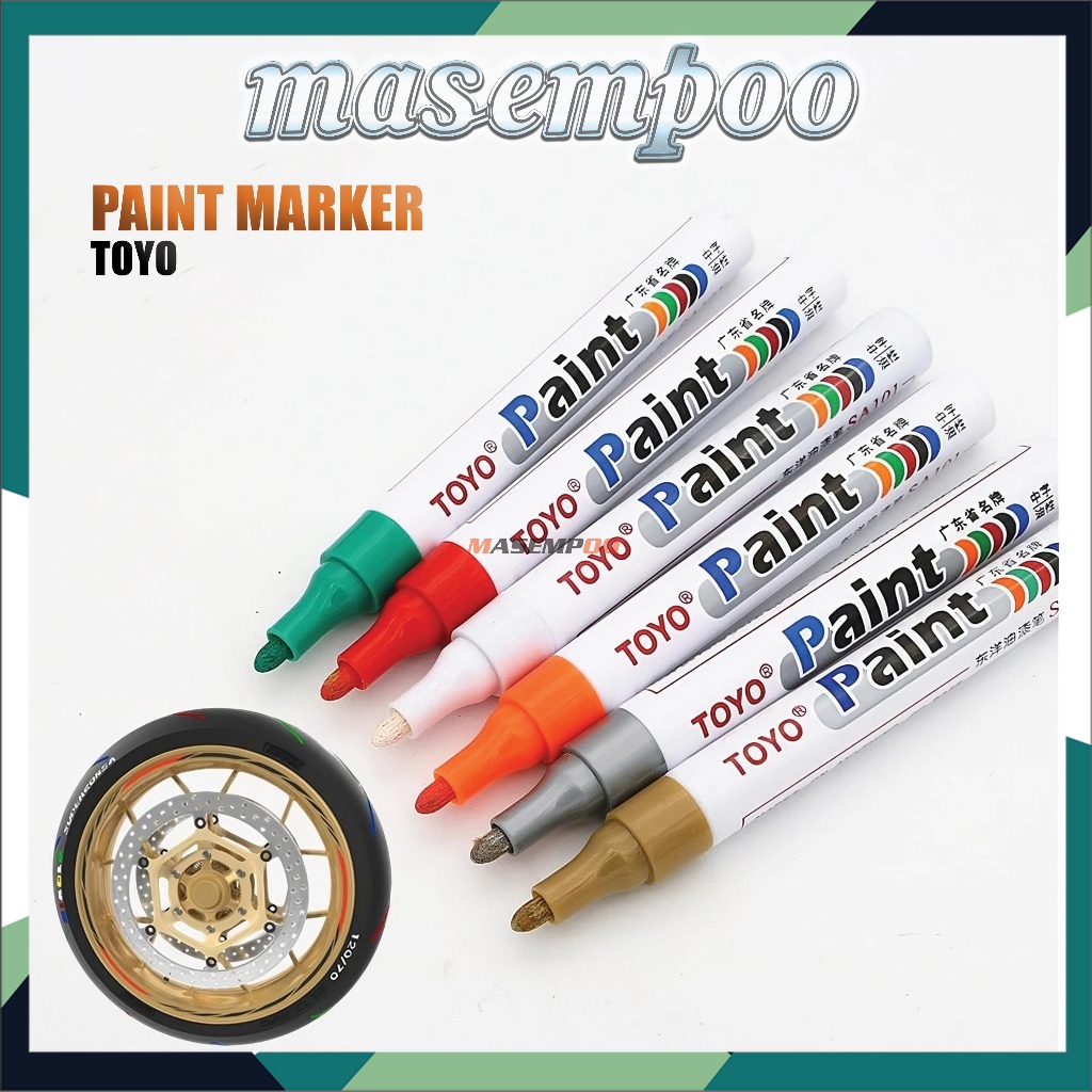 

Spidol Ban Mobil Motor TOYO / VAUTO Karet Car Tyre Paint Marker Toyo Permanent dan water proof