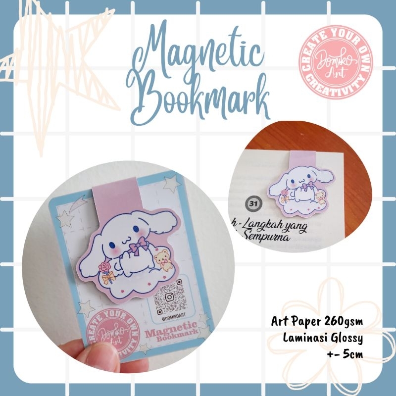 

Magnetic Bookmark / Pembatas Buku Magnet Cartoon Cinamonroll Princess