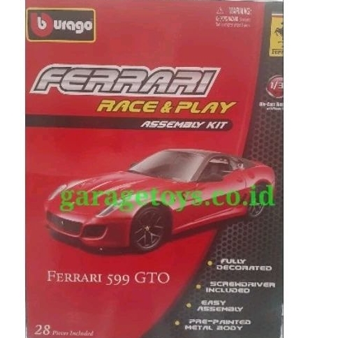 Bburago 1:32 Diecast Ferrari 599 GTO Model Kit