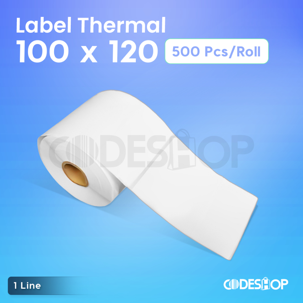 

Label Barcode 100x120 (1 Line) Sticker Thermal 100 x 120 mm Isi 1.000