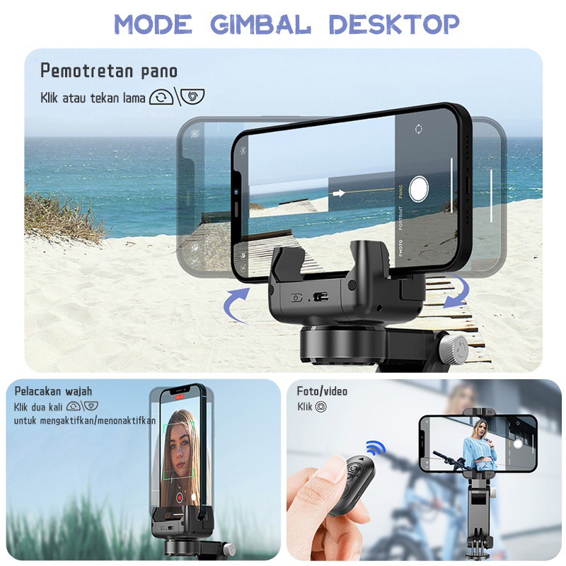 FTT  Q18 Gimbal Stabilizer Handphone Gimbal Stabilizer Tongsis Bluetooth Tripod/Stabilizer Smartphone Gimbal-6