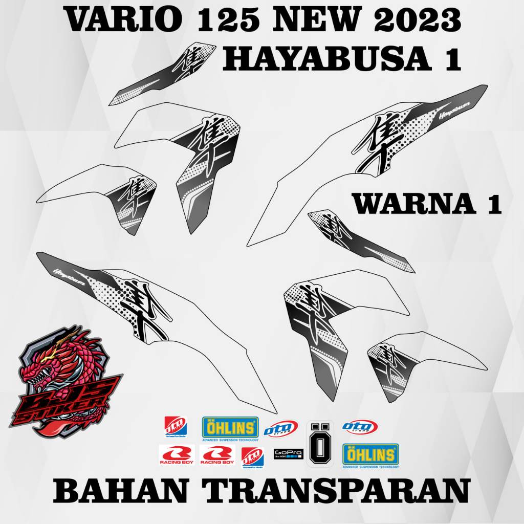 Striping vario 125 esp new 2023 - stiker striping transparan uv honda vario 125 esp new 2023 hayabus