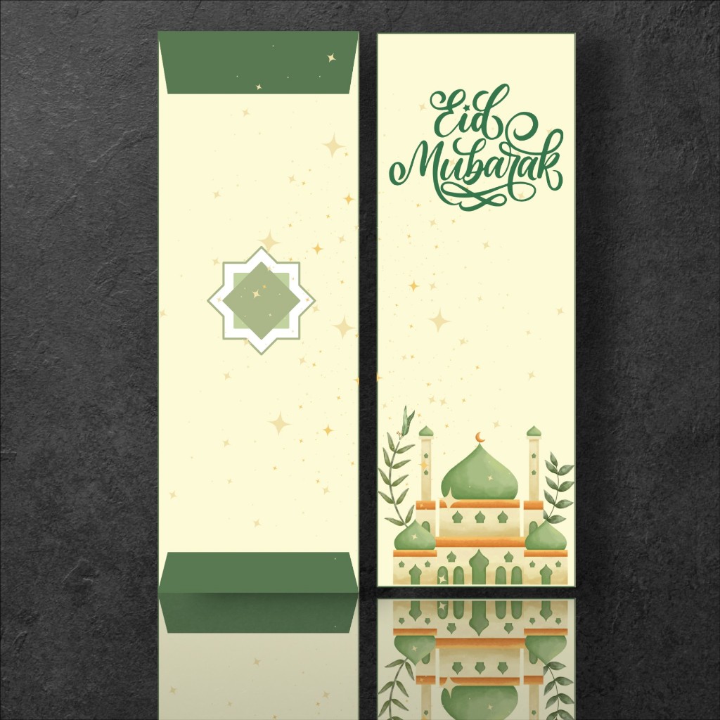 Amplop Angpao Idul Fitri, Elemen Islami Amplop THR, Perayaan Lebaran Bersama Keluarga,  Eid Mubarak Tradition, Hadiah Uang Berkah Idul Fitri, Silaturahmi Keluarga, Vintage Design of Eid al Fitr  Money Envelope