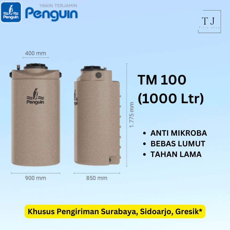 Tangki Air PENGUIN TM 100 1000 Liter Toren Air Tandon Air Modular Tank