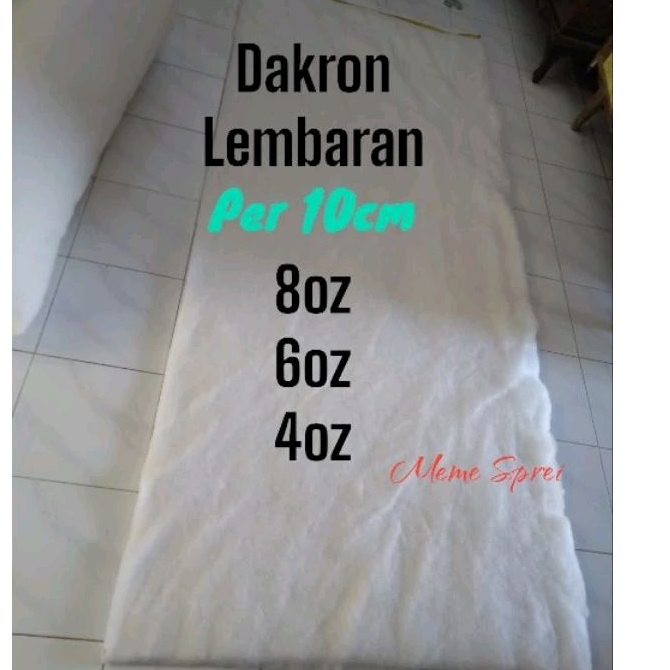 Per 10cm Tambahan Dakron Lembaran 8oz 6oz 4oz