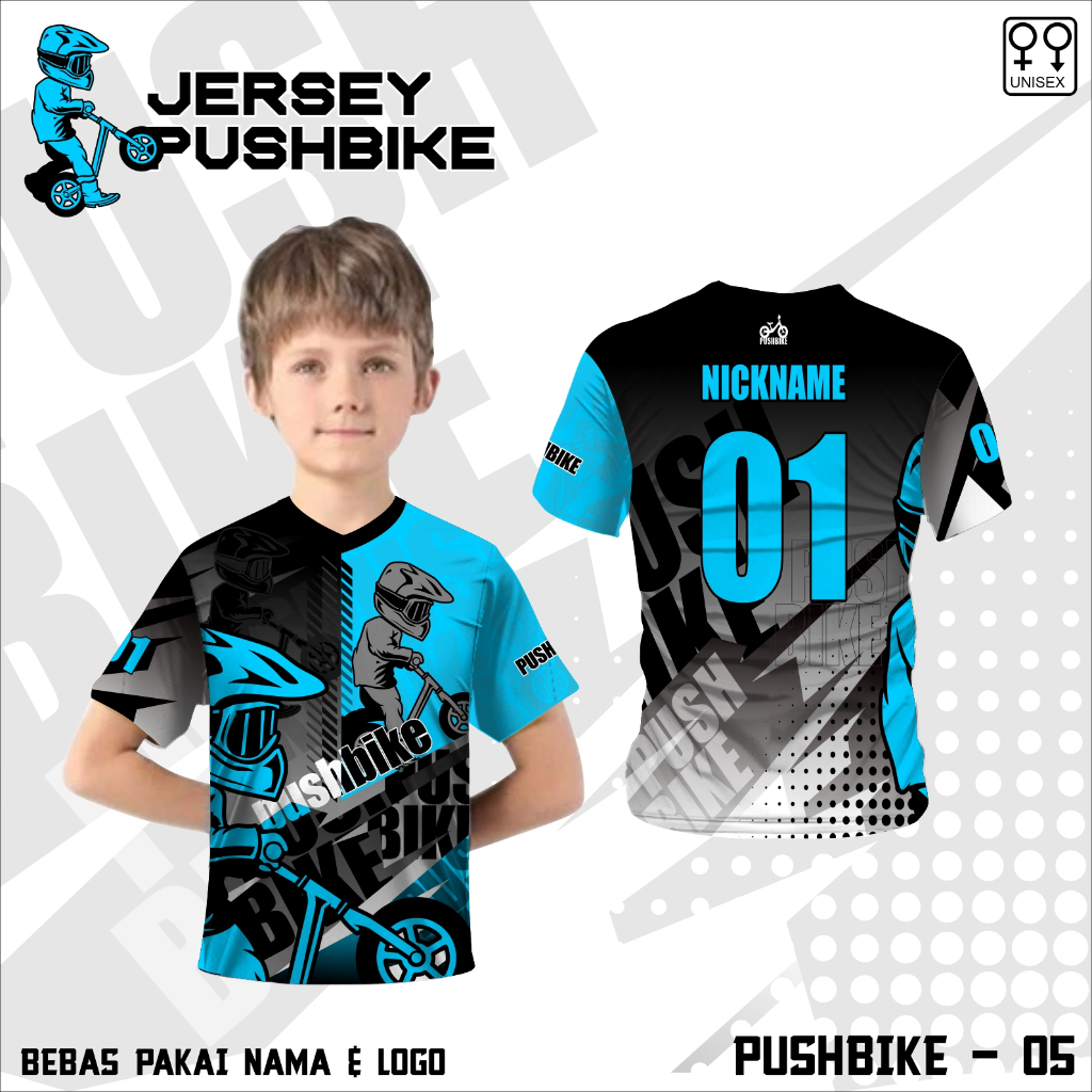 Kaos jersey push bike anak baju sepeda push bike