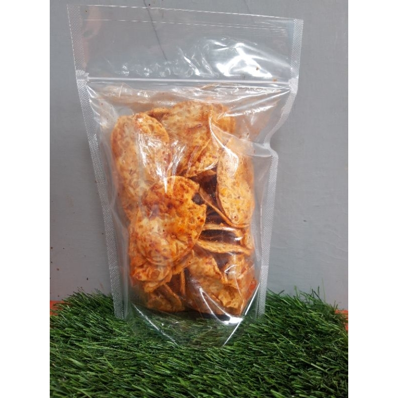 

Keripik tempe sagu pedas gurih 250gr, 50gr