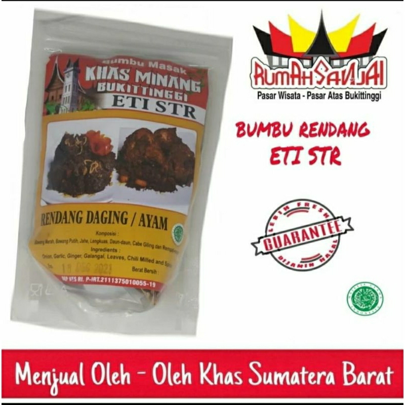 

Bumbu Rendang Untuk 1/2 kg Daging Asli Khas Bukittinggi