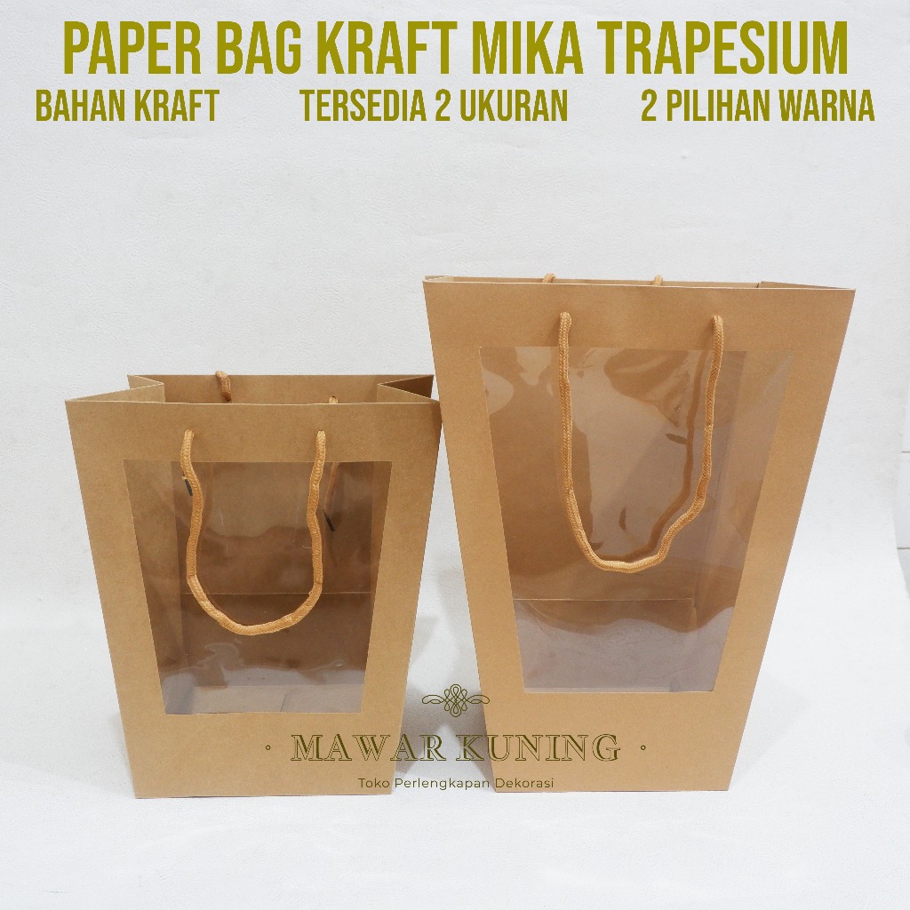 

Paper Bag Kraft Mika Trapesium / Paper Bag Bunga