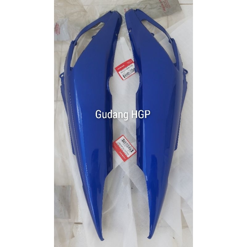 Cover L & R Body Set TP Blue Lengkap Cover Tail Sambungan Body Belakang Honda Supra x 125 2007-2014 