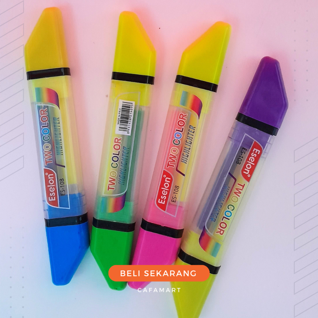 

1 Pcs Stabilo Highlighter 2 Warna - Stabilo Eselon ES108, Praktis & Terjangkau