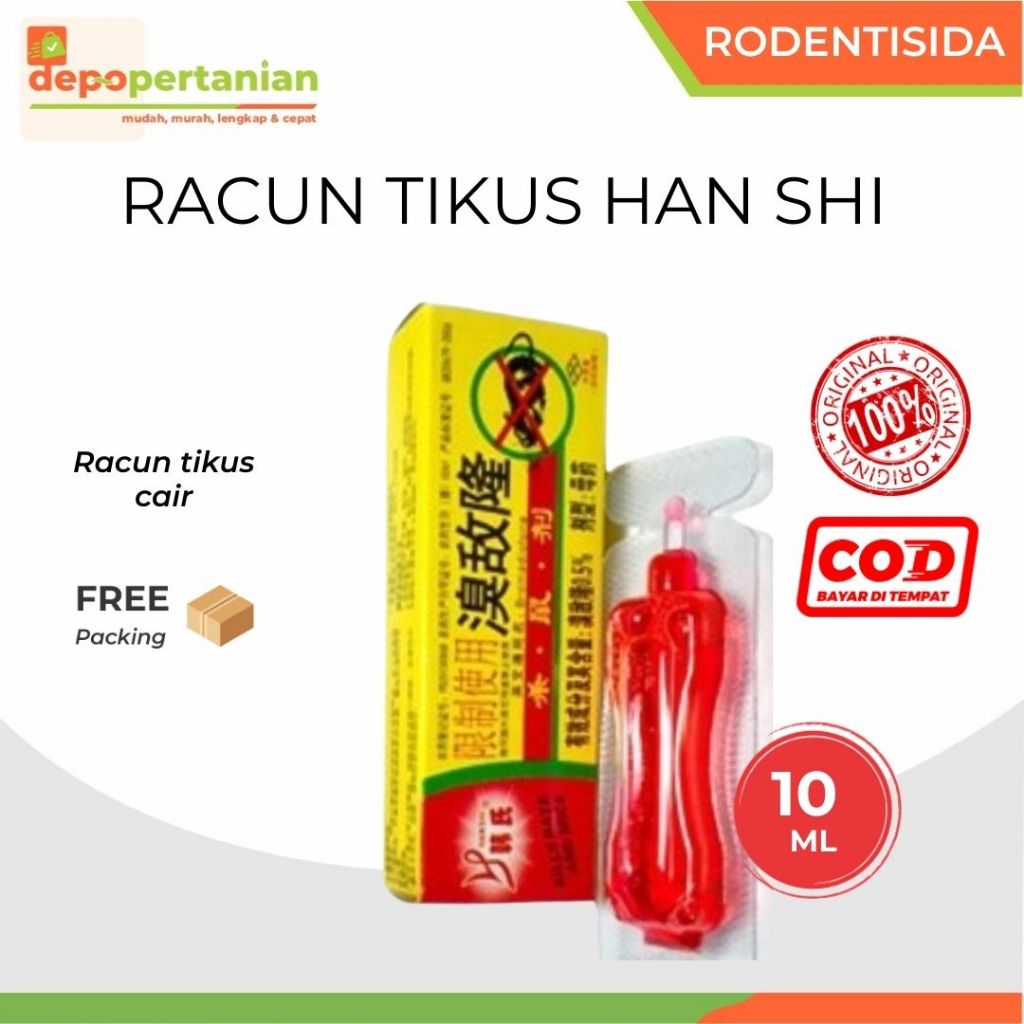 Depo Pertanian - Han Shi Racun Tikus Cair Tetes Original Pembasmi Tikus Paling Ampuh