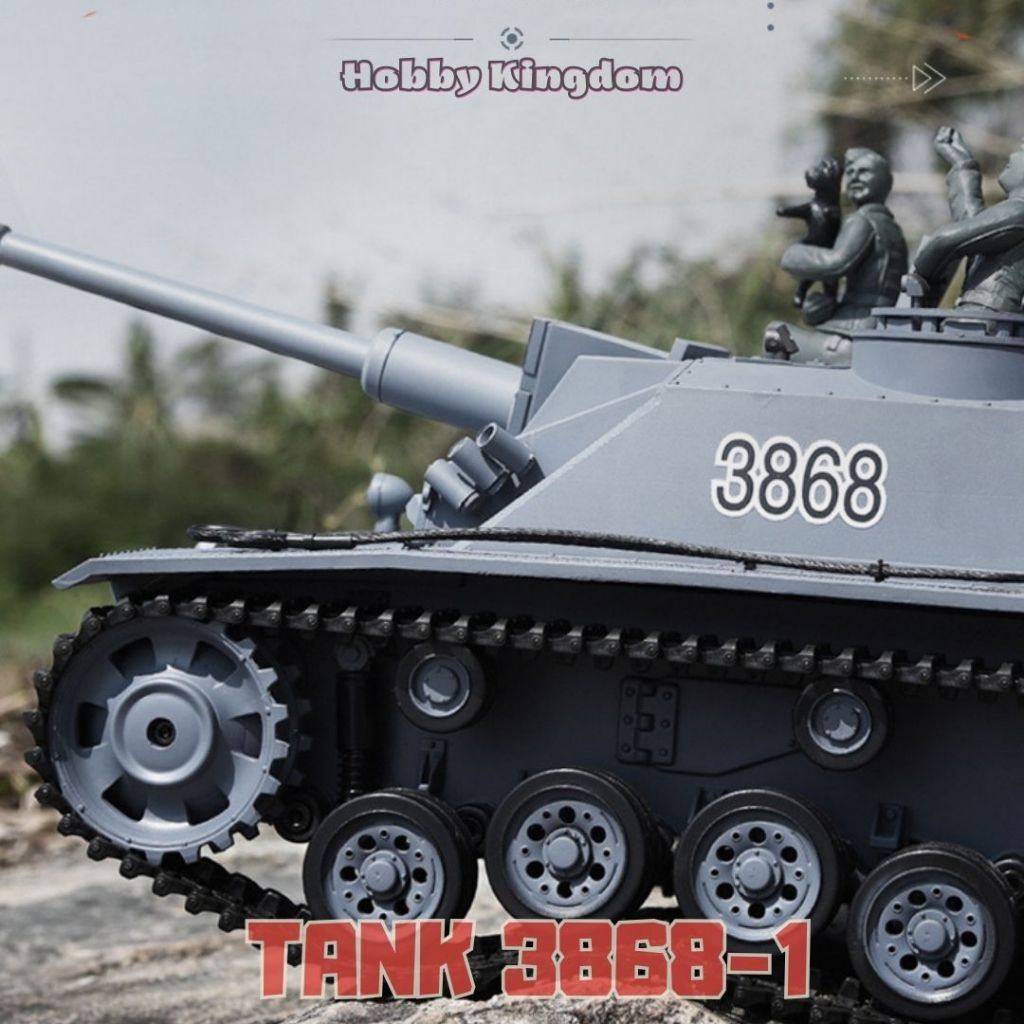 RC TANK Heng Long 3868-1 Sturmgeschutz III Metal Track & Gearbox