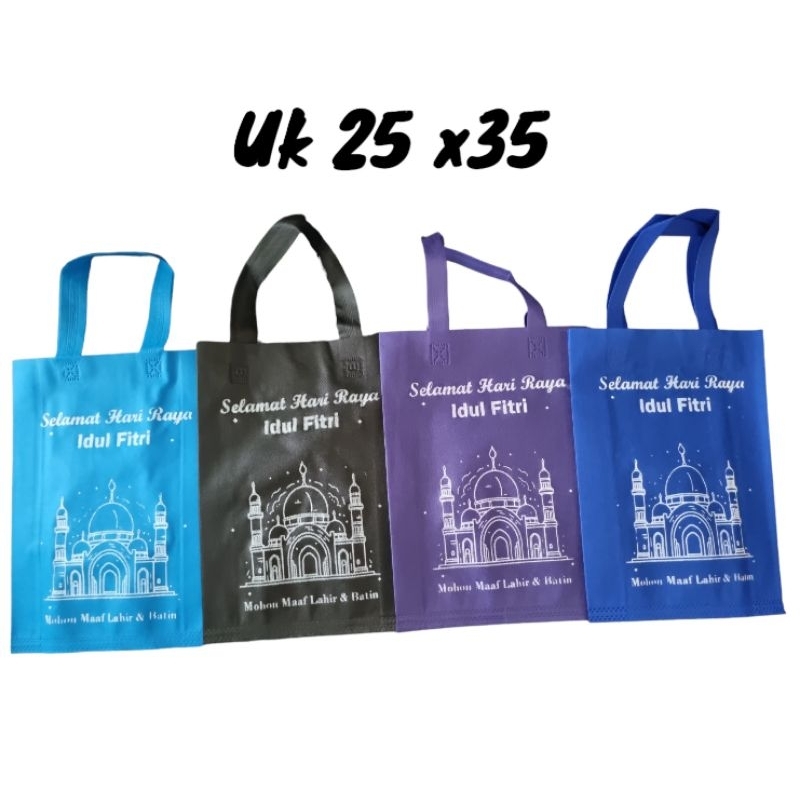 

1 Lusin Tas Spunbond Handle Idul Fitri Uk 25X35, 30x40