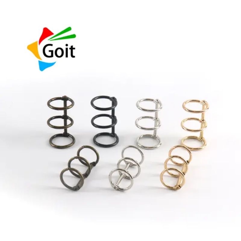 

3 Holes Ring Metal Clip Binder Buku Scrapbook Notebook Album | Gold Silver