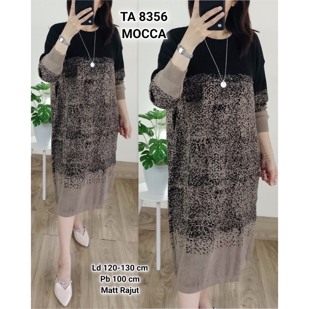 8356 Long Tunik Rajut Bangkok Gradasi