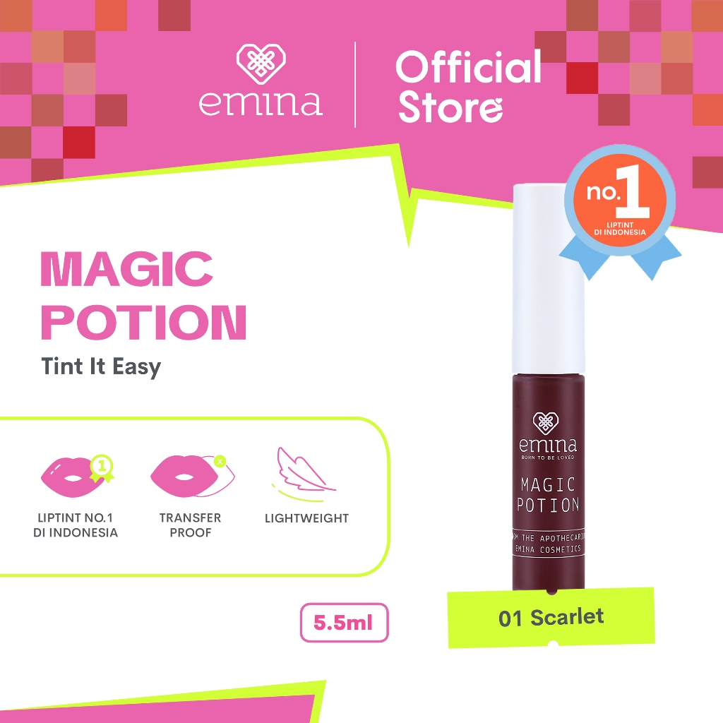 Emina Magic Potion 5.5 mL - Lip Tint Natural dan Fresh