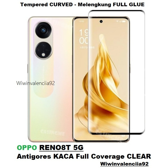 Hans- TG CURVED MELENGKUNG CLEAR OPPO Reno8T 5G Reno8 Reno8Pro Reno 12 11 10 FINGERPRINT BISA Tempre