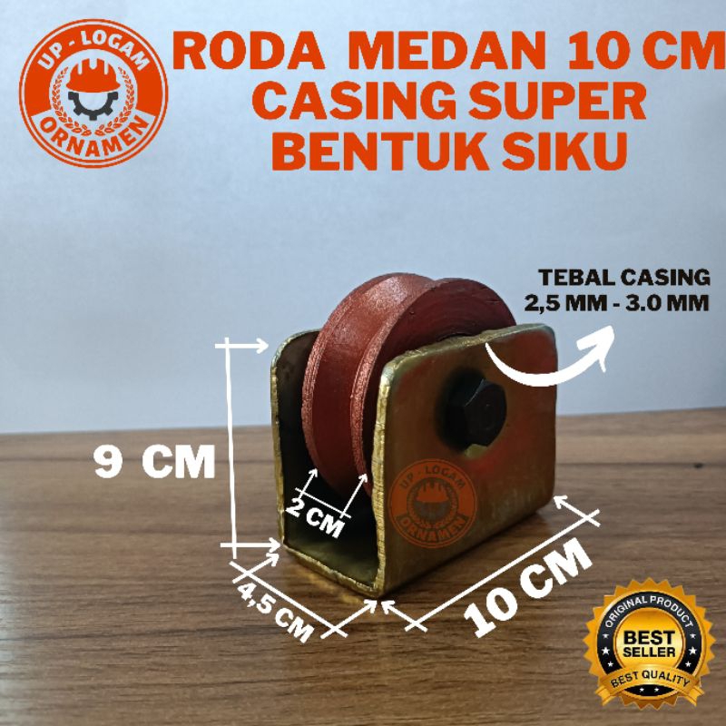 Roda Pagar Besi Gerbang Rumah  Medan Ukuran 10 Cm  / Model Siku