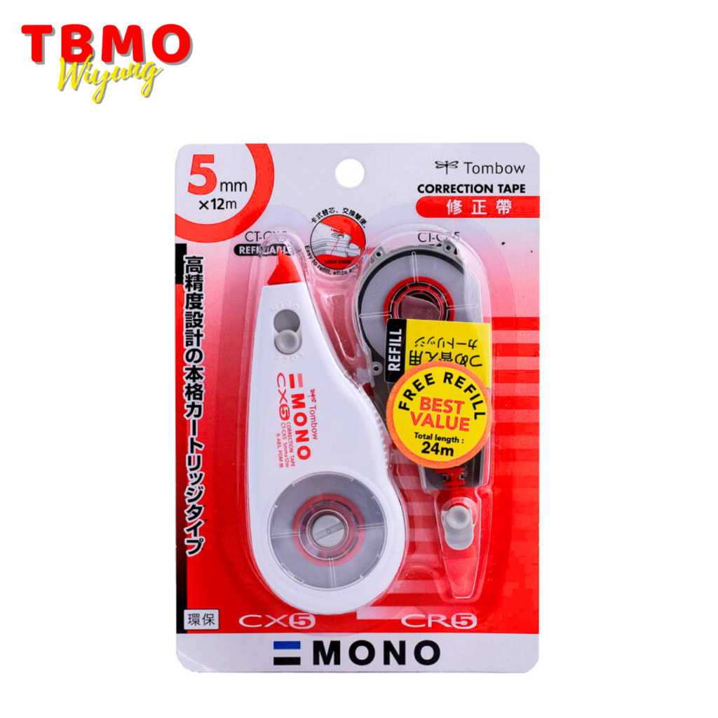 

TBMO Refillable Correction Tape Tombow Red 5mmx12m CT-CX5CR5