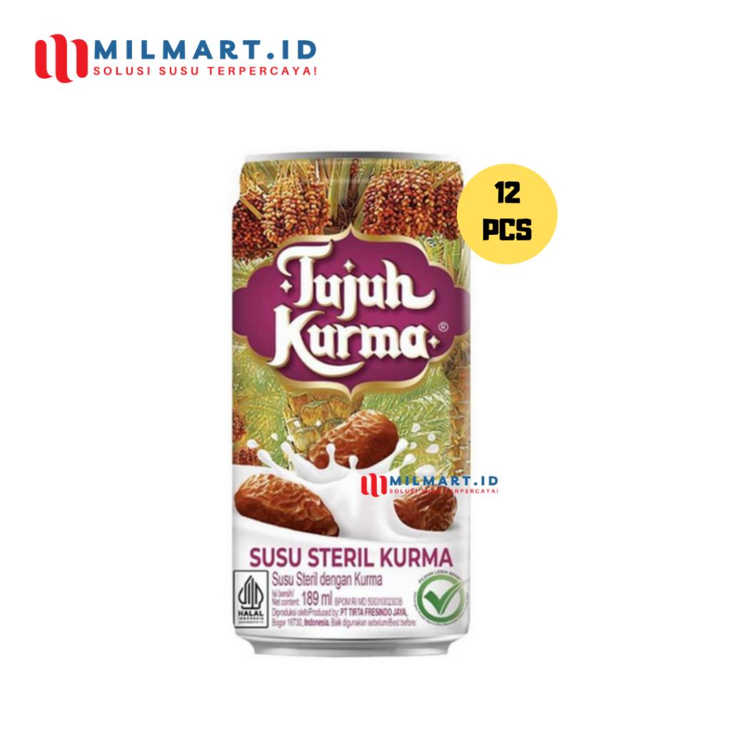 

SUSU STERIL KURMA 189 ML SUSU TUJUH KURMA KALENG SUSU KURMA - 12 PCS