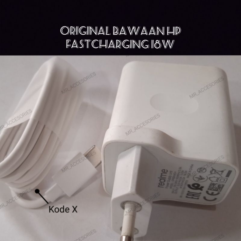 Charger Realme Original 100% Cabutan Bawaan Hp Fast Charging 18 Watt