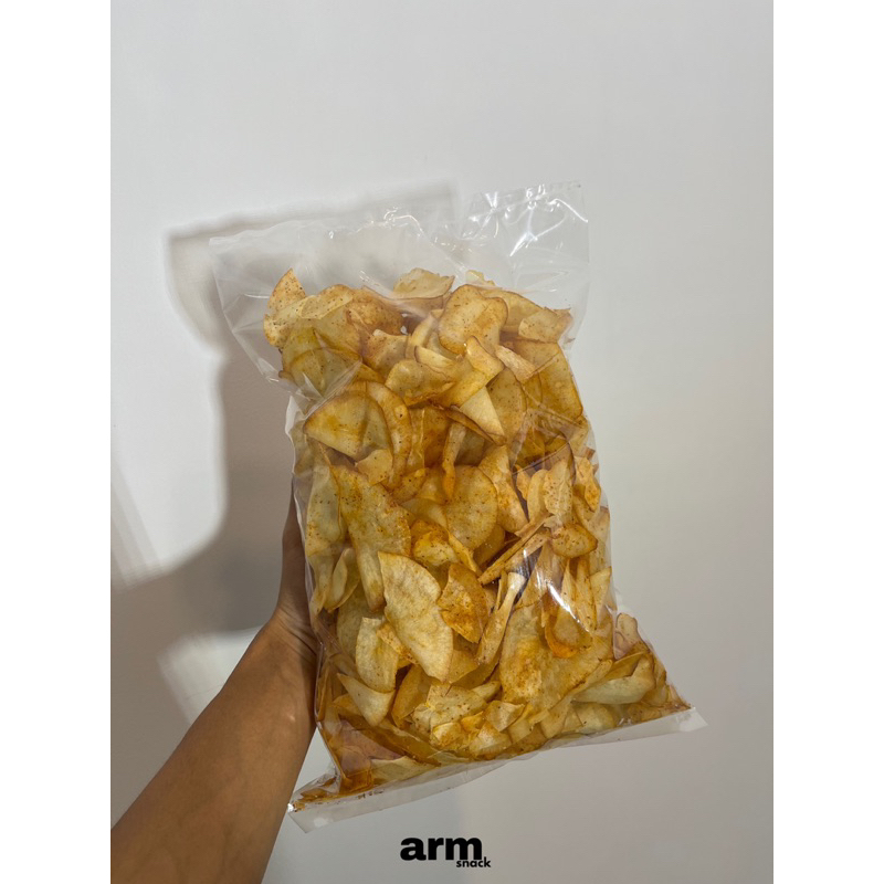 

KERIPIK SINGKONG - PEDAS GURIH - 500gr - ARMSNACK- CEMILAN - MAKANAN RINGAN