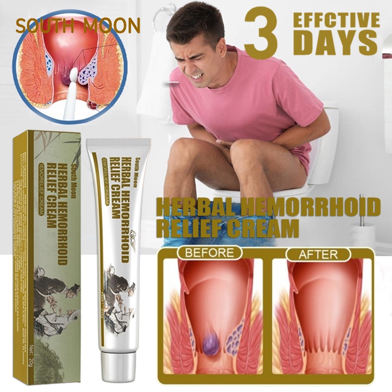 SOUTH MOON Herbal Hemorrhoid Relief Cream 20g Obat Ambeien Paling Ampuh Salep Cina Hemoroid Tipe Cam