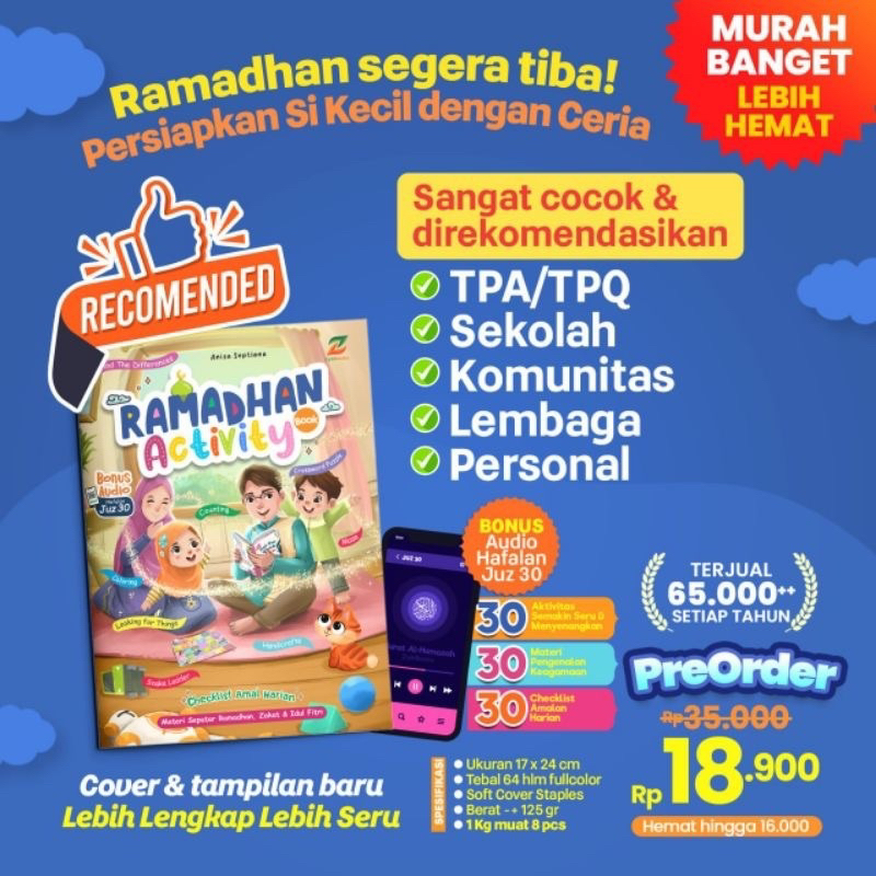 

ziyadbooks - Ramadhan Activity Book 2024 - Buku Aktivitas Ramadhan untuk si Kecil - bukupediashop