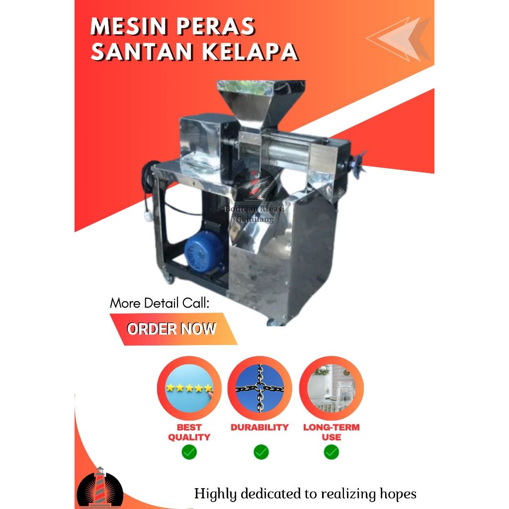Mesin Peras Santan - Pemeras Santan - Peras Kelapa