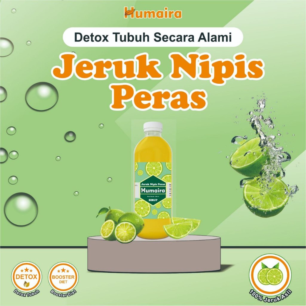 

JERUK NIPIS HUMAIRA | Jeruk Nipis Peras Murni | DIET| 250 ml | Tanpa Campuran