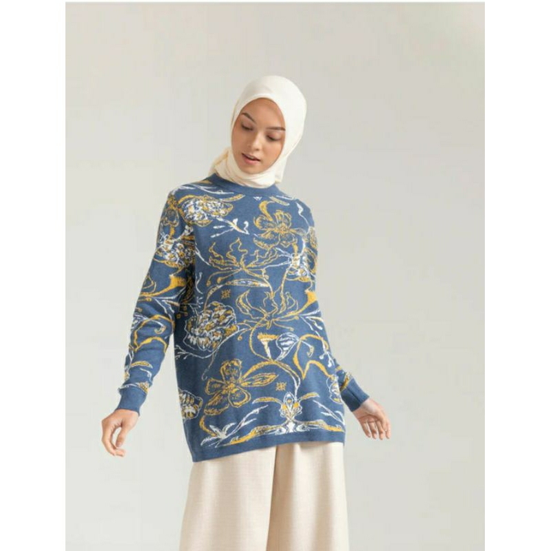 SALE RIAMIRANDA SARASO KNIT TOP ‼️ RIA MIRANDA ATASAN SWEATER NAVY. BACA DESKRIPSI.